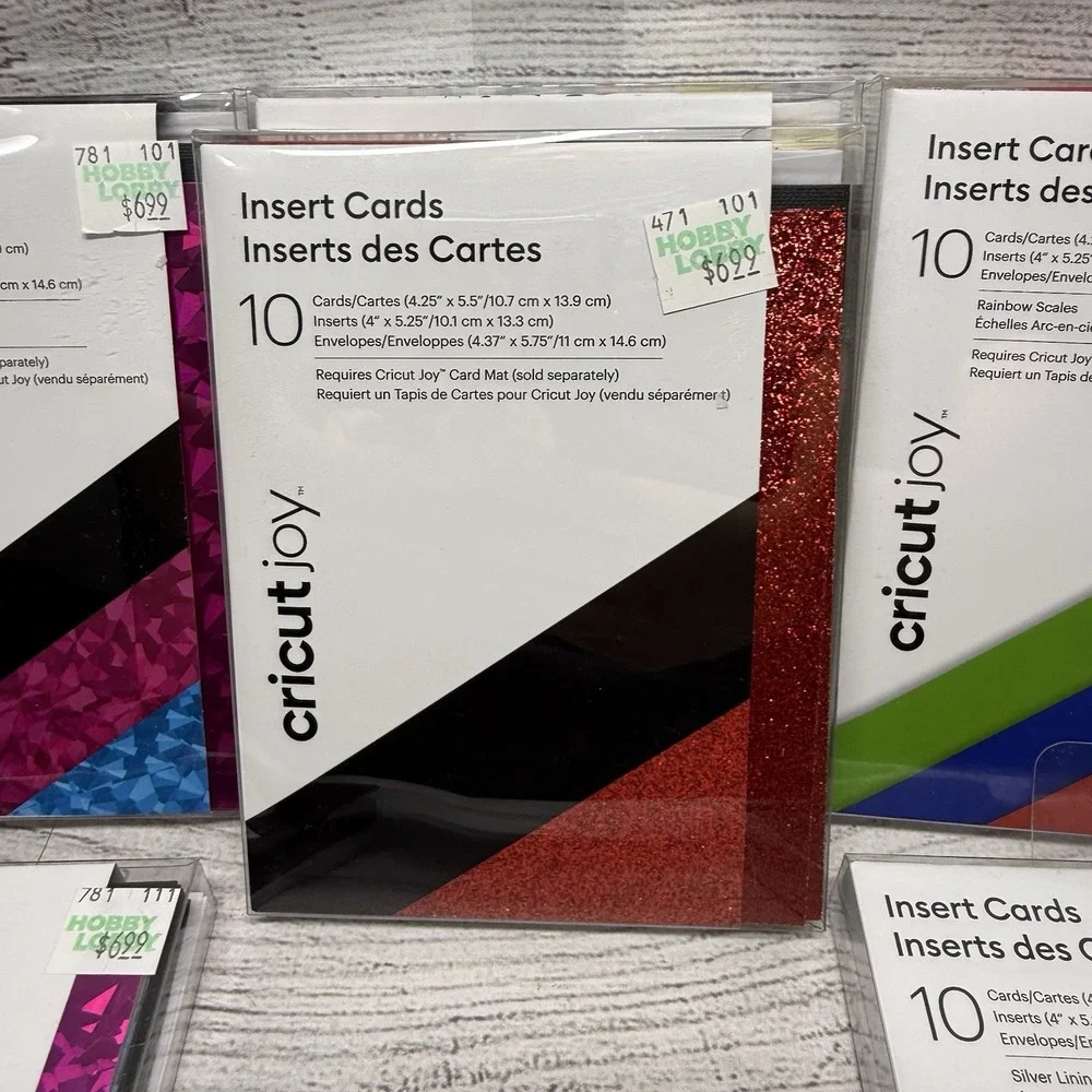 4 New Packs Cricut Joy Insert Cards Samplers 10 Count Each  + 2 Open Packs